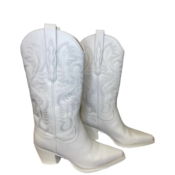 Jeffrey Campbell Dagget White Boot Size 8 - Picture 4 of 10